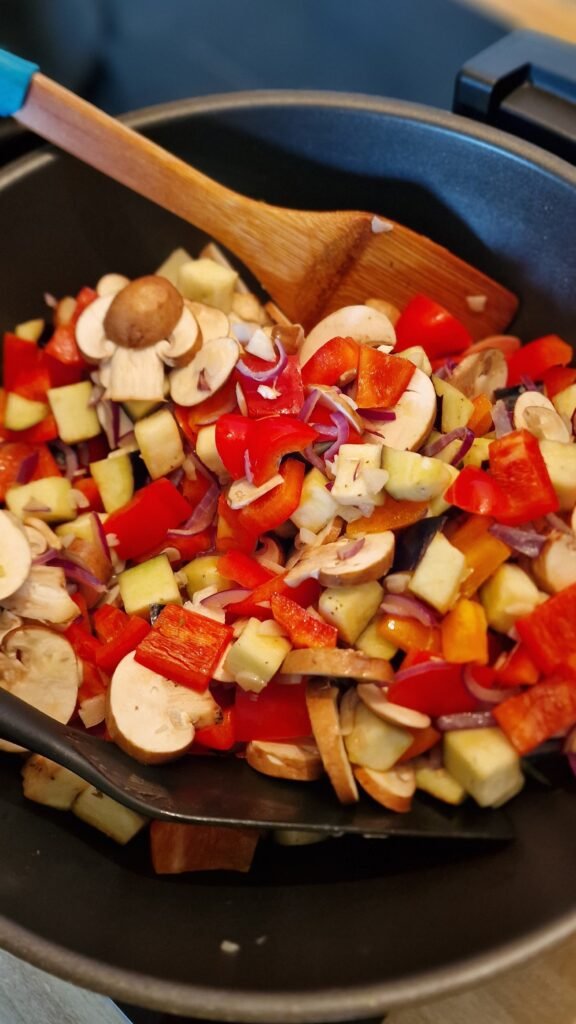Vegetables in a pan