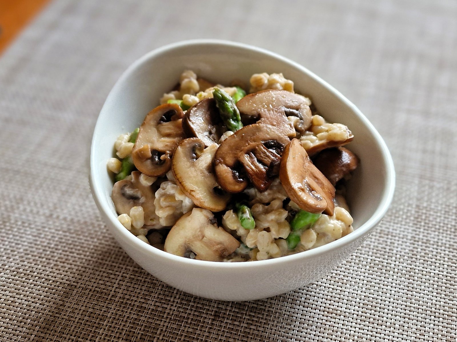 Pearl barley and goat’s cheese risotto